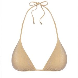 Monday Swimwear Palma Top - Gold Shimmer sz small